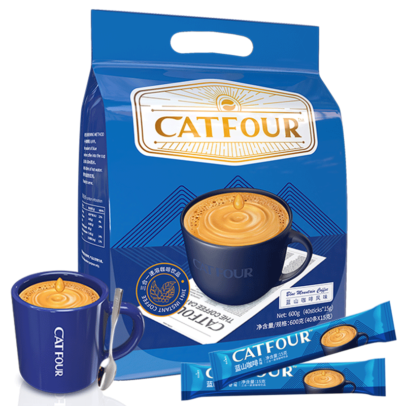 catfour琎口蓝山咖啡40条咖啡粉