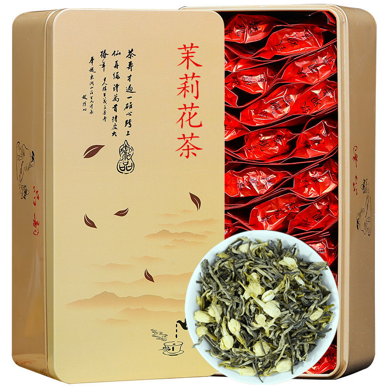 茉莉花茶 150g 浓香型茶叶新茶散装礼盒装花草茶绿茶小龙珠碧螺香