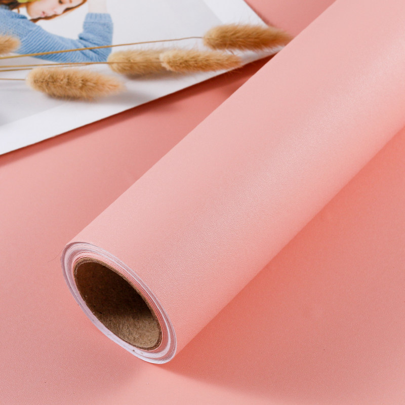 自粘粉色墙纸10米卧室宿舍大学生网红寝室背景墙pvc墙纸