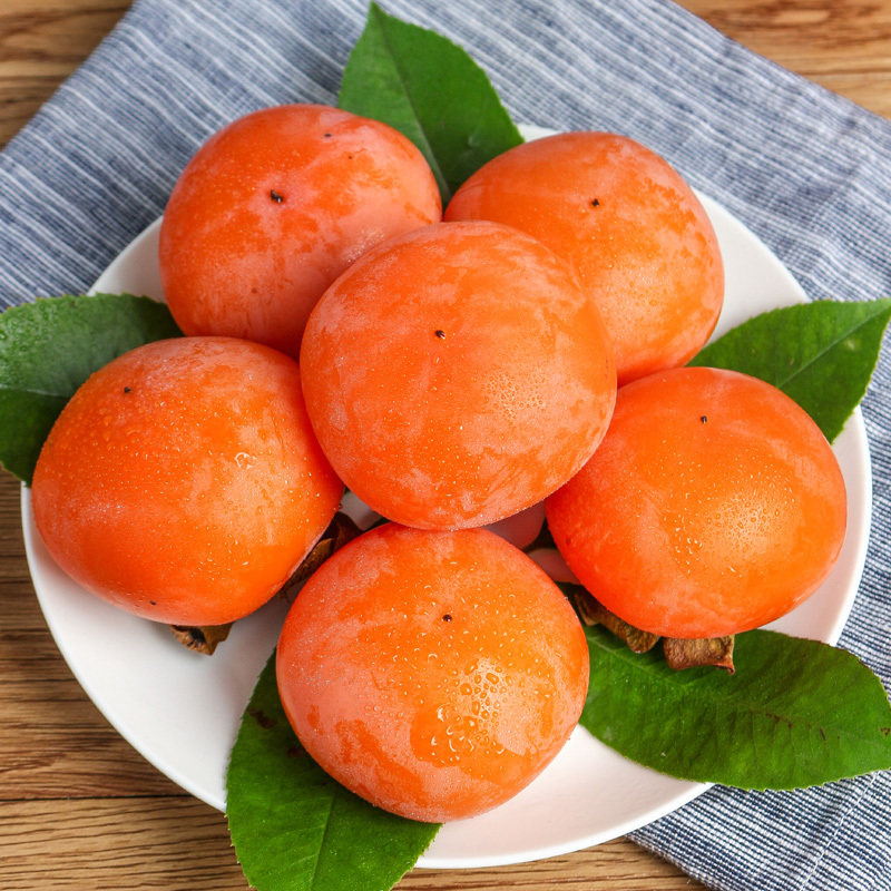 山西现摘水晶软柿子甜硬柿子新鲜火晶小柿子35枚装5斤顺丰包邮