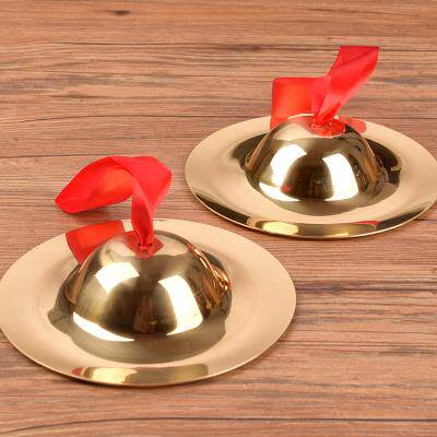 高档有缘佛具摆件纯铜金钞京合子铙钹佛教用品摆件