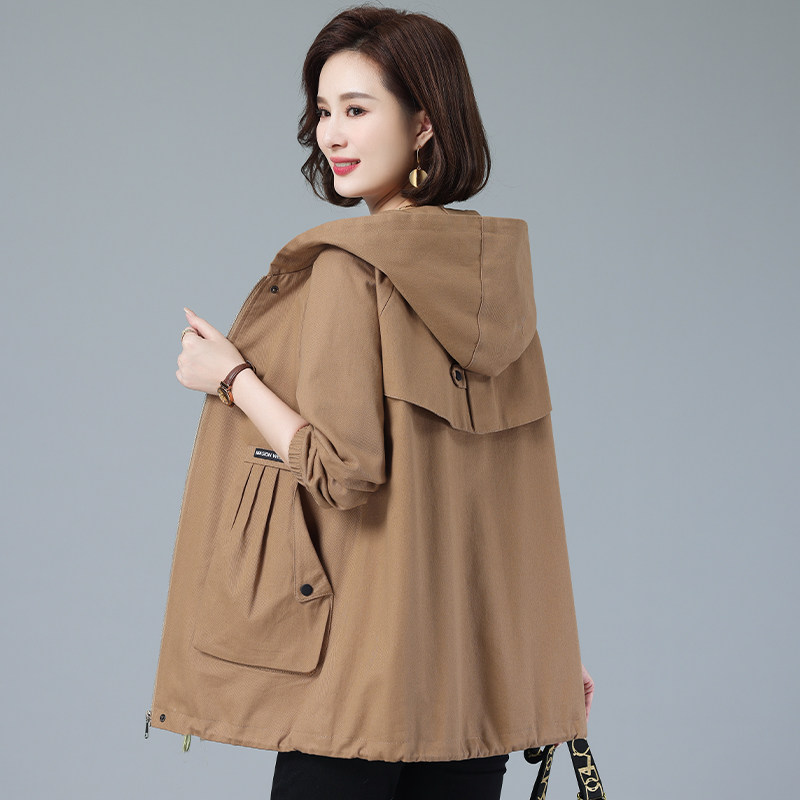 妈妈风衣女中长款春装外套40岁50新款时尚洋气中老年女装秋冬上衣