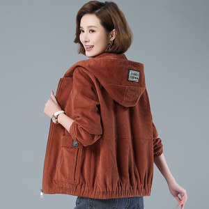 女式夹克衫春秋外套休闲中年图片