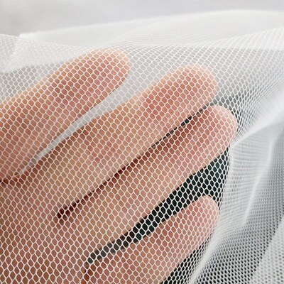 网兜密网毫米经编网眼布白色渔网料鱼隔离网鱼笼饵料袋布鱼网