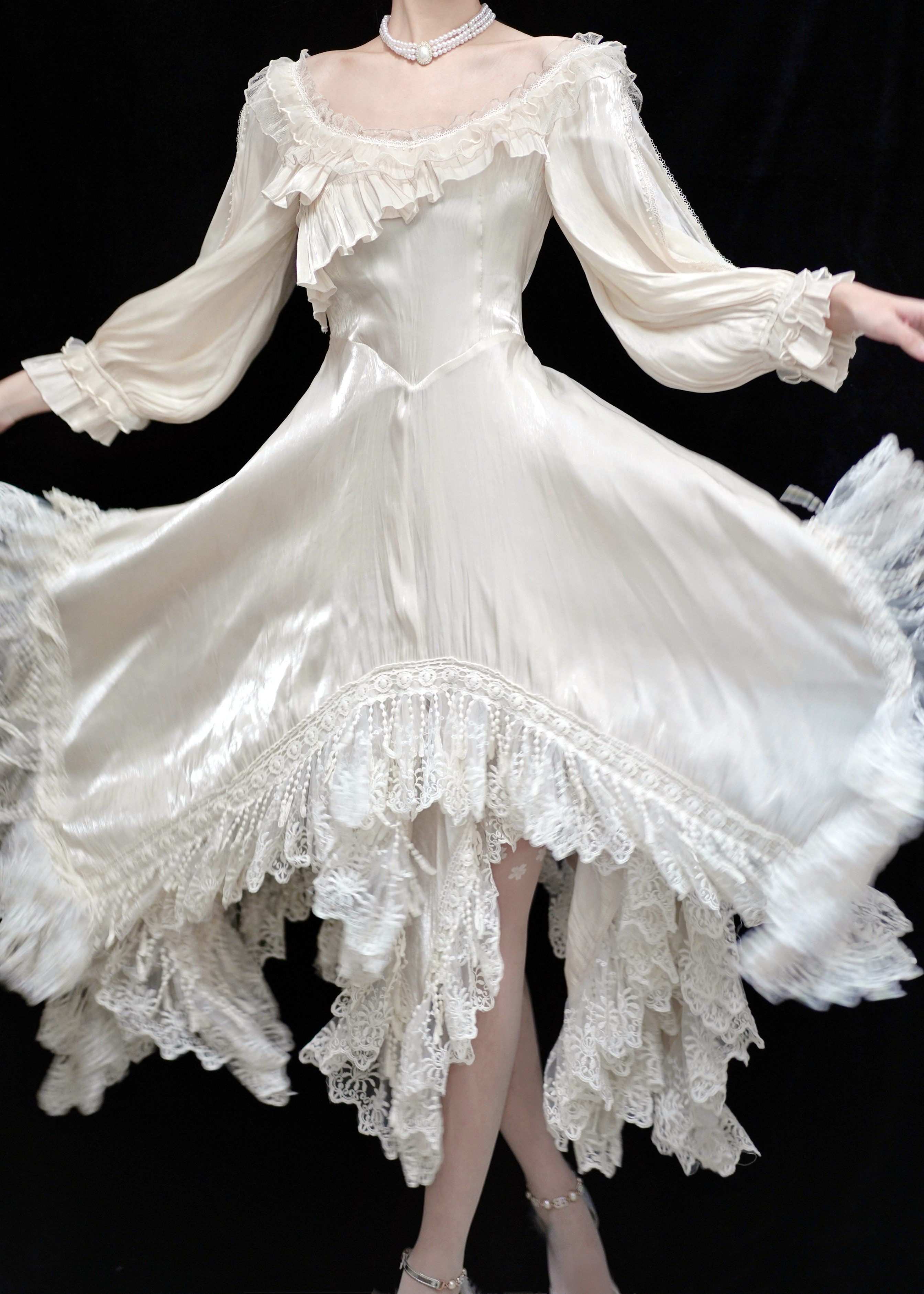 af【浪漫不死sp】原创设计定制法式优雅古典lolita裙重工cla洋装