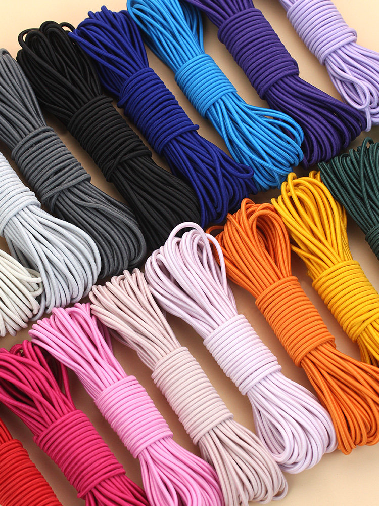 松紧带特细衣服收缩带跳皮筋的绳子圆形多彩色儿童弹力绳发绳鞋带