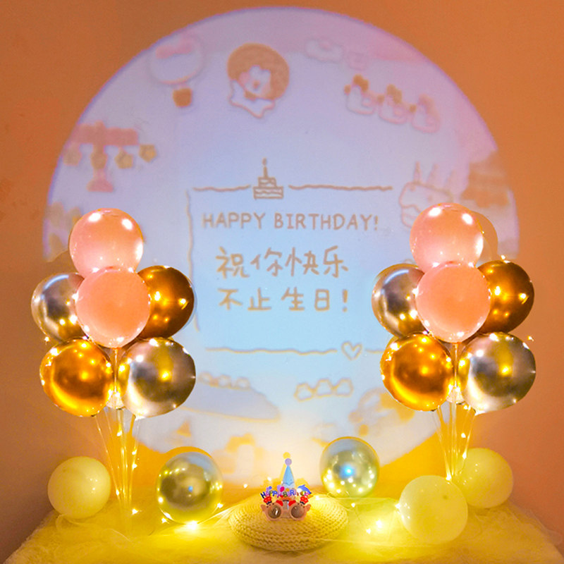 ins小红书同款生日快乐投影仪氛围灯背景装饰投影灯周岁场景布置