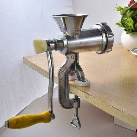 热销绞肉机 手动 304不锈钢_不锈钢手动绞肉机304钢10号12号家用碎肉