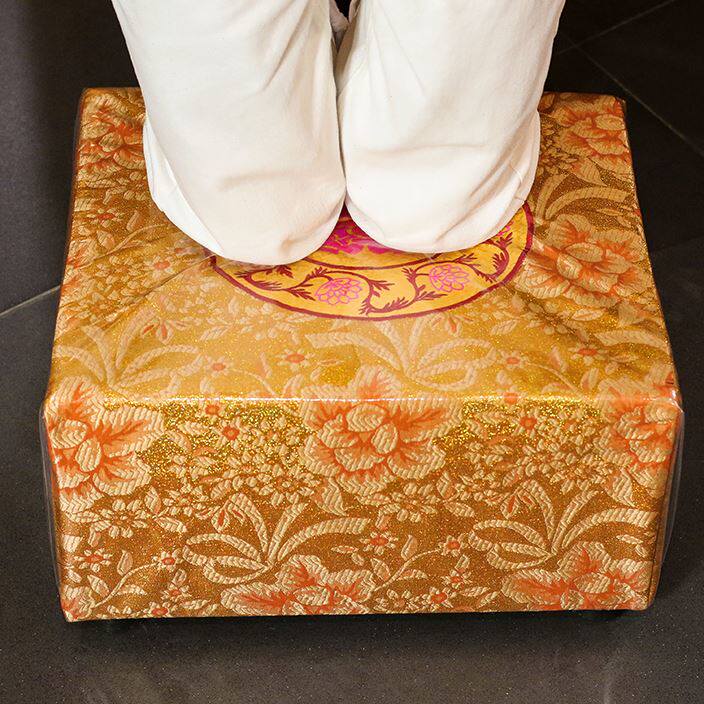 大拜垫礼佛家用拜佛垫跪垫莲花磕头佛前拜凳实木加厚禅修打坐垫bd