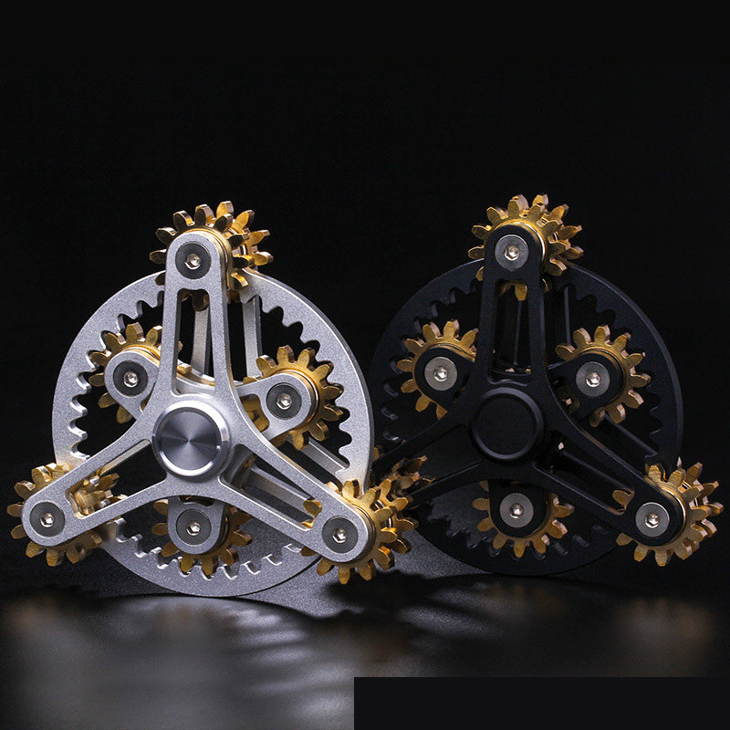 玩具抖音同款网红款349齿轮联动指尖陀螺edc静音成人解压减压玩具