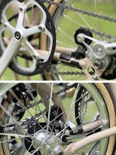扶摇适用brompton小布折叠自行车配件改装碳纤维后叉保护贴片
