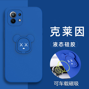 小米11青春版手机壳xiaomi11lite液体硅胶保护套5G镜头全包防摔M2101K9C克莱因蓝m11暴力熊ml磁吸十1男女新款