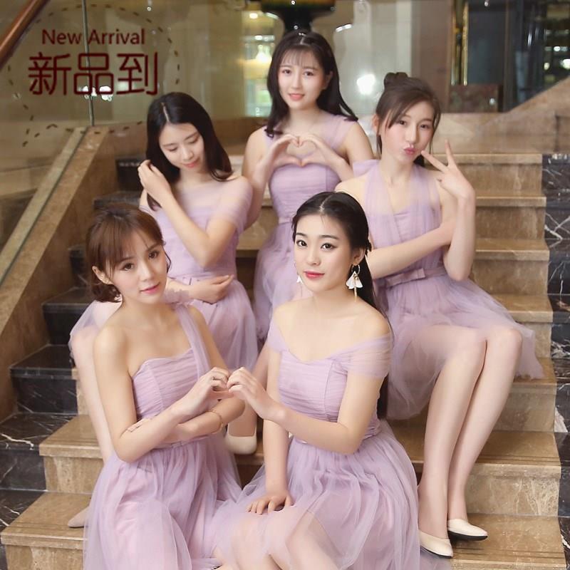 伴娘服短款2019韩b式聚会姐妹团姊妹连衣裙夏毕业宴会女晚礼服在类目 女装/女士精品, 婚纱/旗袍/礼服, 礼服/晚装中 - 来自Buy2taobao.com提供专业的淘宝代购服务