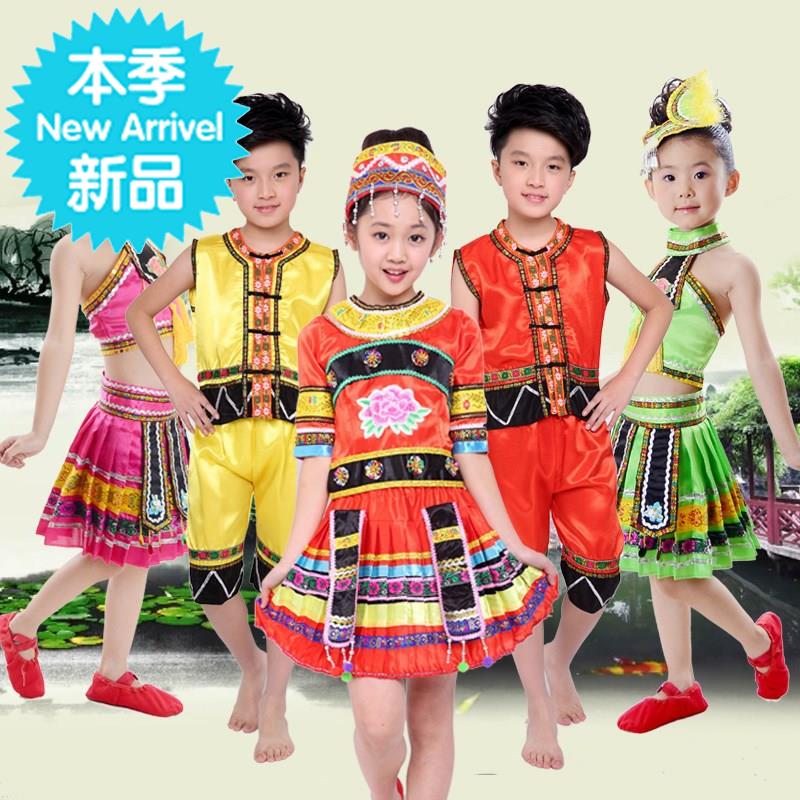 六一儿童少数民族演出服男女童苗族舞蹈服装壮族仡i佬族竹竿舞表|ruв категории Ручная работа, национальных меньшинств, в особенности ремесла, гэлао - от Buy2taobao.com для оказания профессиональной услуги покупки агента Taobao