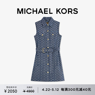 MICHAEL KORS 女士牛仔印花无袖连衣裙