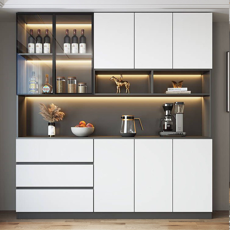 餐边柜酒柜一体靠墙现代简约餐厅柜厨房高柜橱柜客厅多功能储物柜