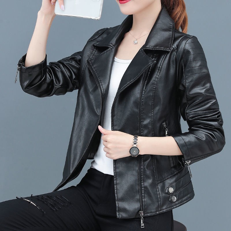 皮衣女2020年秋冬季新款