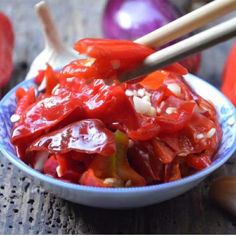 土特产岳西太湖农家自制腌辣椒开胃下饭咸菜腌红辣椒泡菜500g优惠券