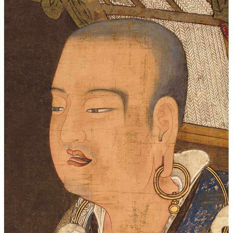 玄奘三藏国画佛画人物画工笔画竖幅画艺术微喷复制国画