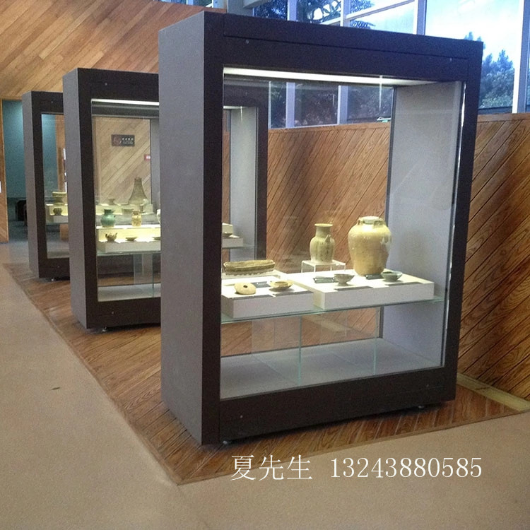 博物馆全景玻璃瓷器文物文物展展示柜精品陈列柜电动