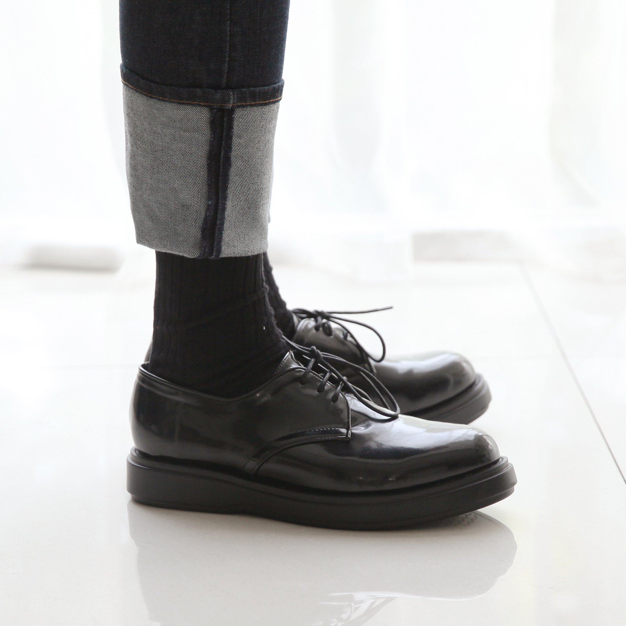 热销哑光厚底松糕鞋