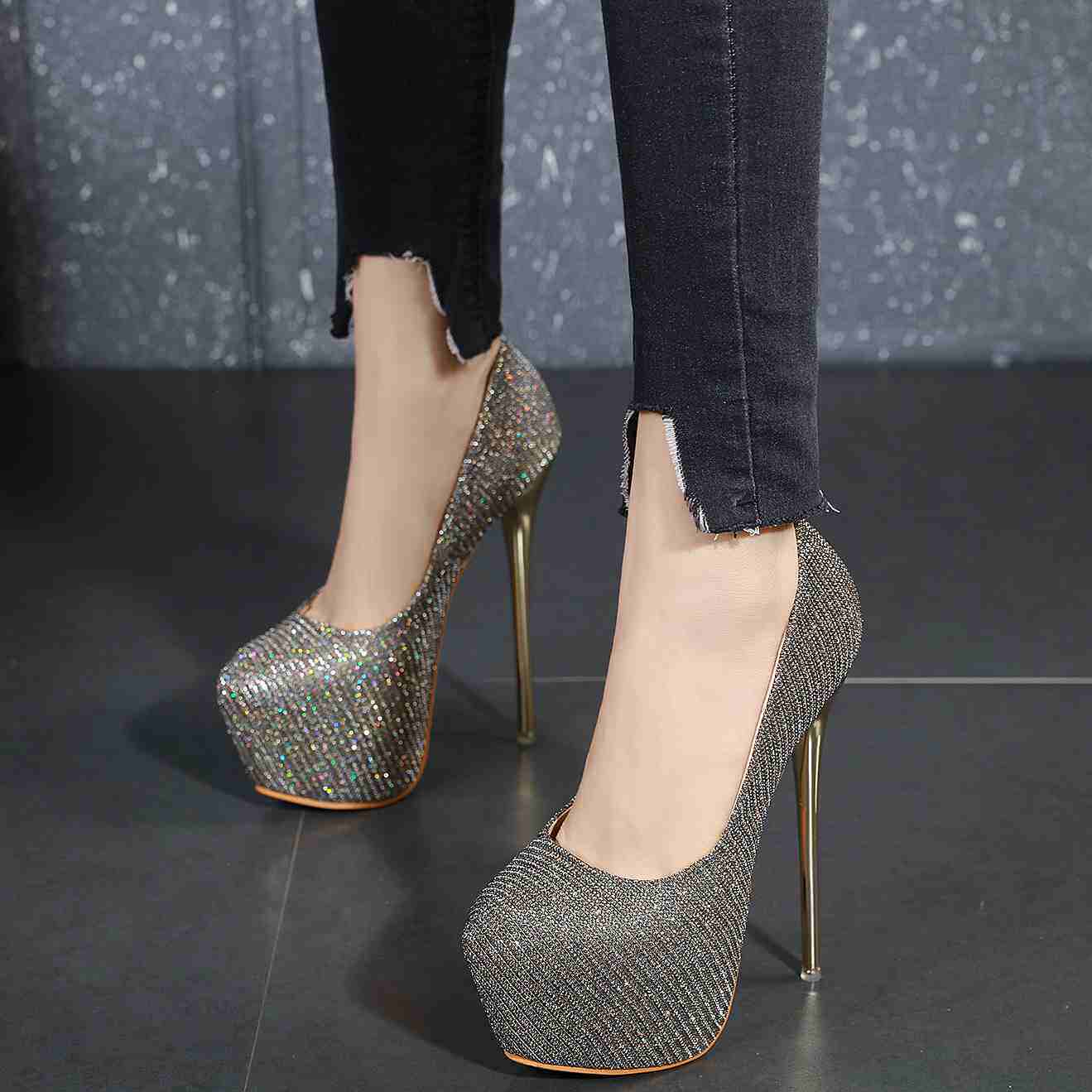 恨天高高跟鞋细跟40cm性感大额优惠券