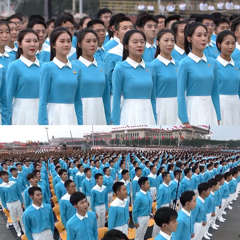 冯琳同款合唱服儿童大合唱团诗歌朗诵表演服中小学生红领巾朗诵服