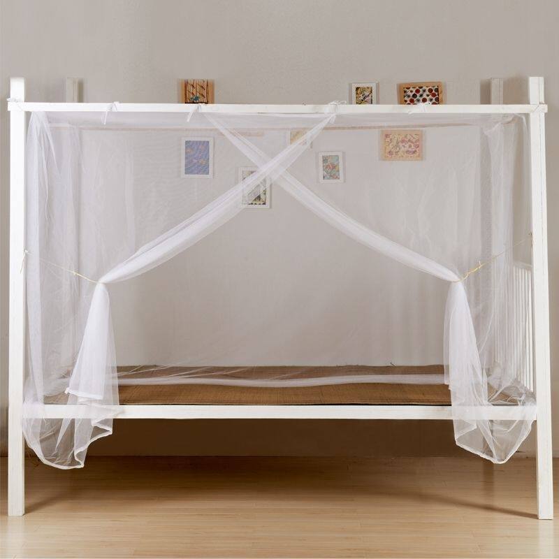 小蚊帐纹账小学中学生高中初中大学宿舍单人床上铺上下铺铁架1米2