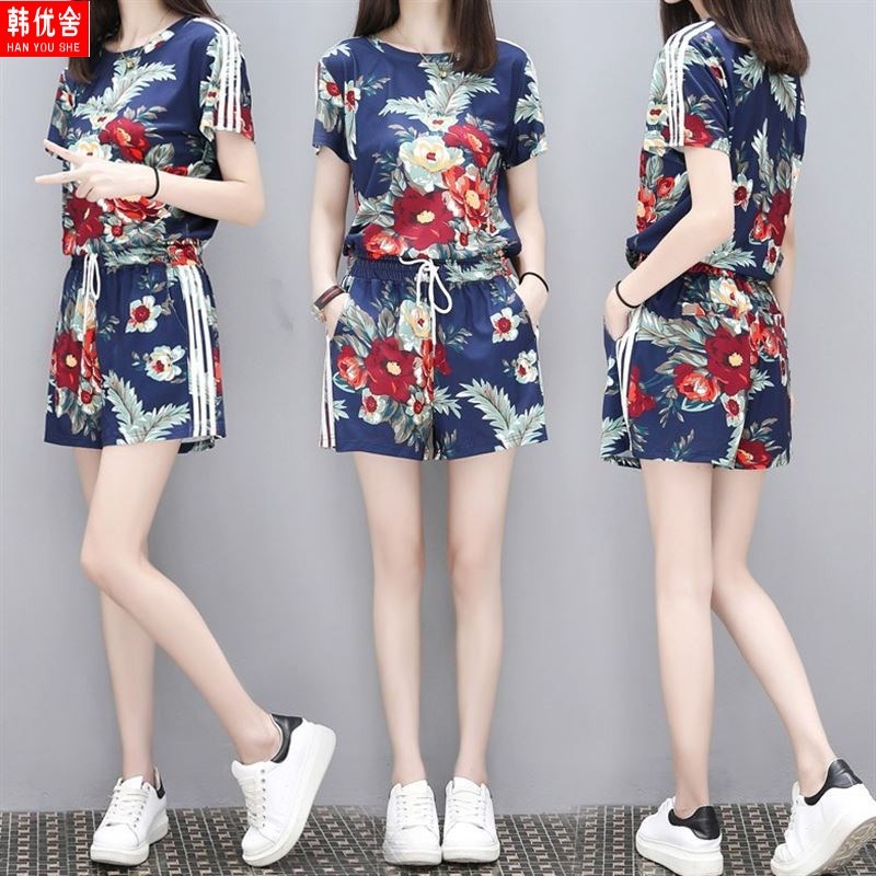 summer Western style Show thin Hooded Short sleeved jacket Two piece set Large Women's wear leisure time shorts suitin the Women's clothing/Boutique , Large size women category - from Buy2taobao.com to provide professional Taobao agent buy service