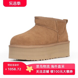 UGG  秋冬女款PLATFORM保暖加厚底迷你短筒雪地靴   1135092