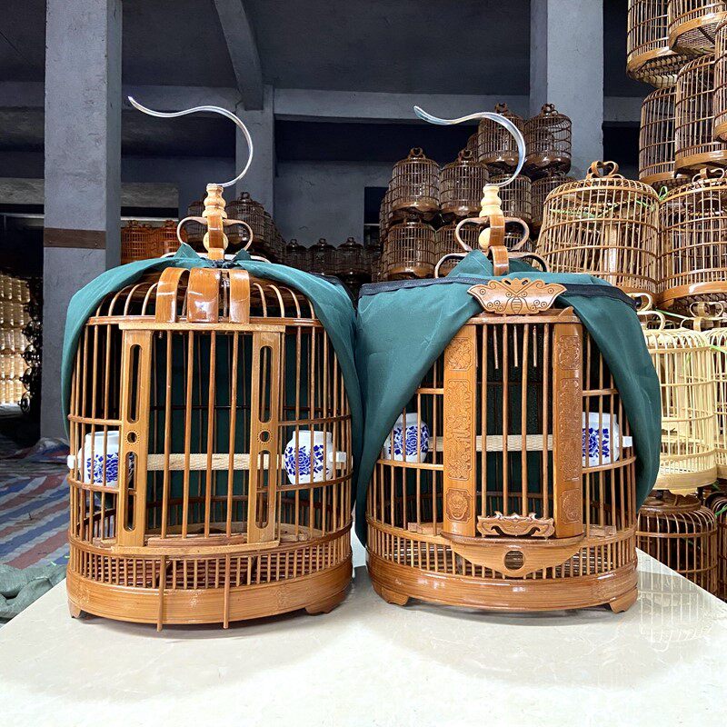 玉鸟专用鸟笼鹦鹉活鸟木制实窝画眉鸟笼大号八哥鹩哥小型宠物笼锋锋贰