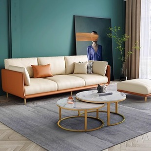 意式极简直排式科技布艺沙发客厅小户型轻奢现代简约三人位办公室