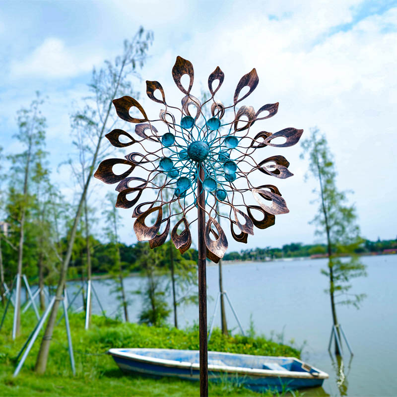 铁艺风车庭院造景花园阳台户外布置摆件创意景观落地装饰家居摆设