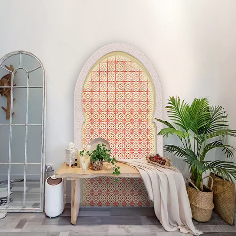 摩洛哥现代法式装饰画民宿带灯立体墙面沙发背景墙餐厅壁饰床头画