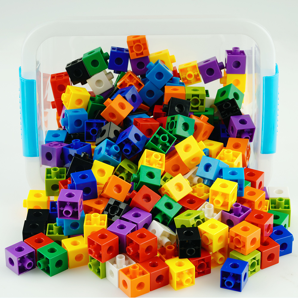 儿童早教桌面塑料方块益智力积木玩具3-6岁幼儿园宝宝拼装积木