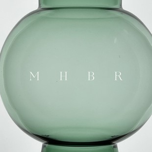 人工手工吹制绿色艺术小众高级感设计师灯笼创意复古玻璃花瓶摆件