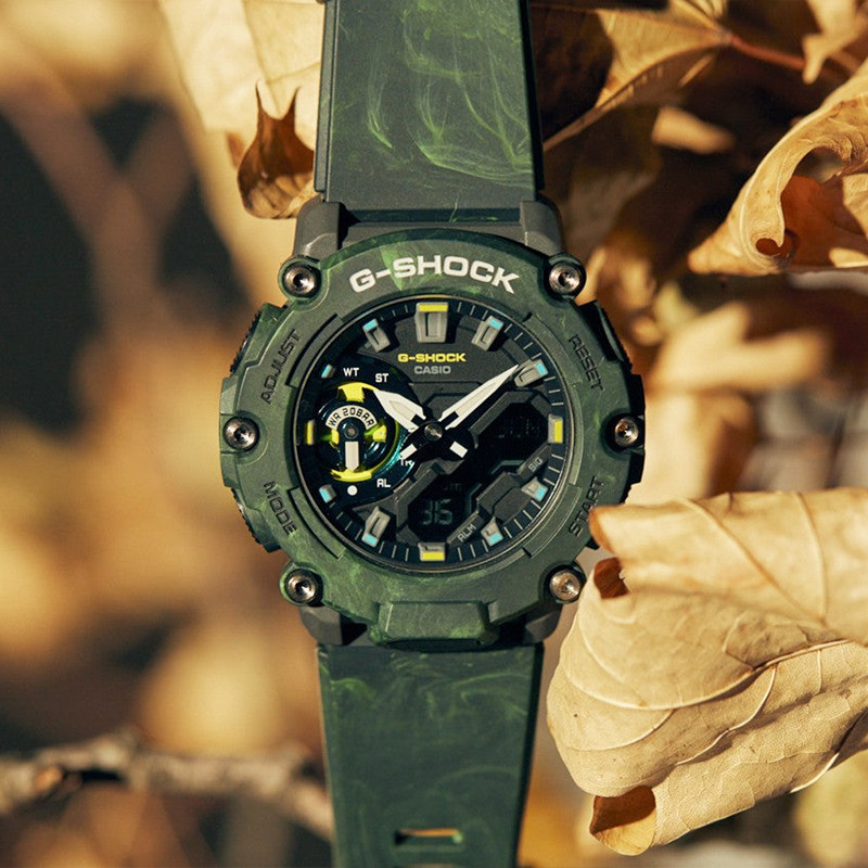 卡西欧神秘森林系列迷彩运动多功能手表ga-2100fr-3a 2200mfr-5