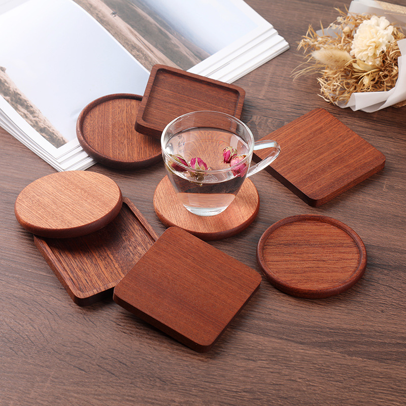 木质隔热垫杯垫茶道酒杯咖啡杯子垫木垫茶托办公室轻奢实木茶杯垫