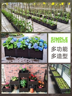 室内种菜专用箱阳台楼顶天台种植箱多层家庭庭院种花长方形花箱