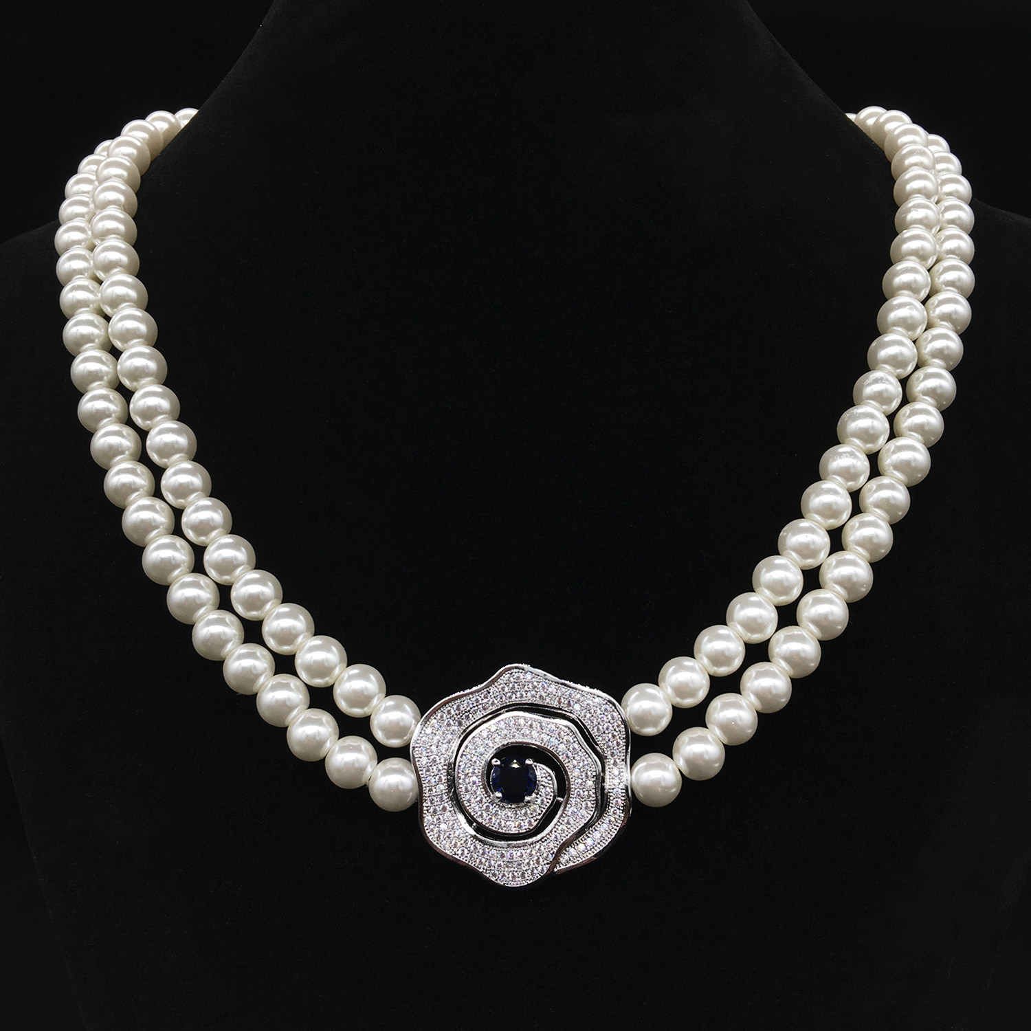 热销项链女款2017新款 项链_配旗袍的珍珠项链女士项链时尚款女2017