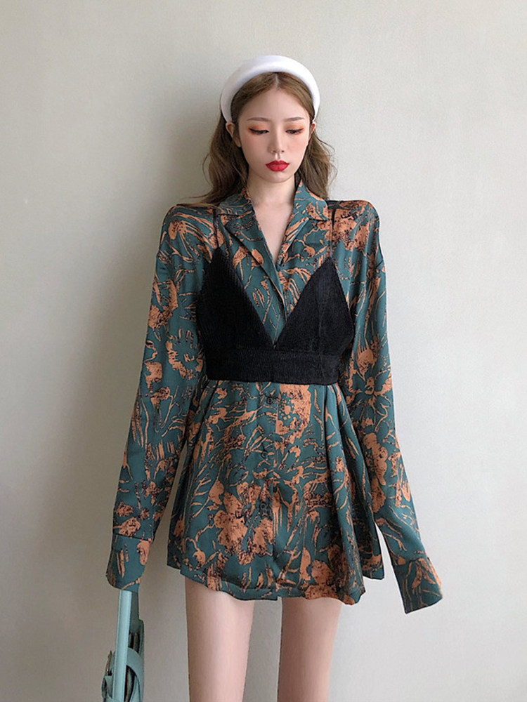 港味潮人馆 潮人馆女装_港风ins套装复古chic性感连衣裙气质女神衣服