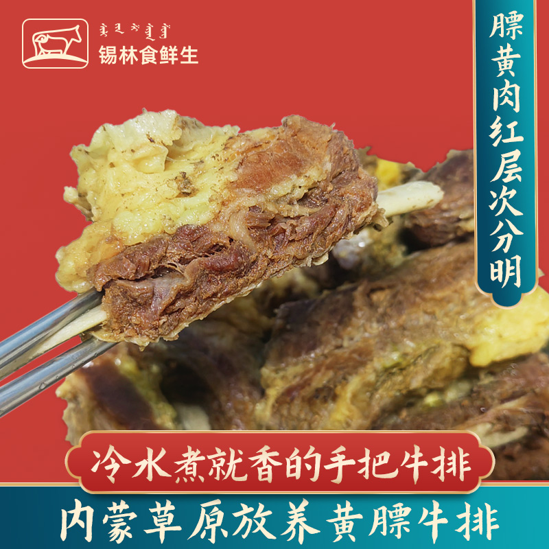 黄膘牛排内蒙古牛肉草原散养黄膘牛排