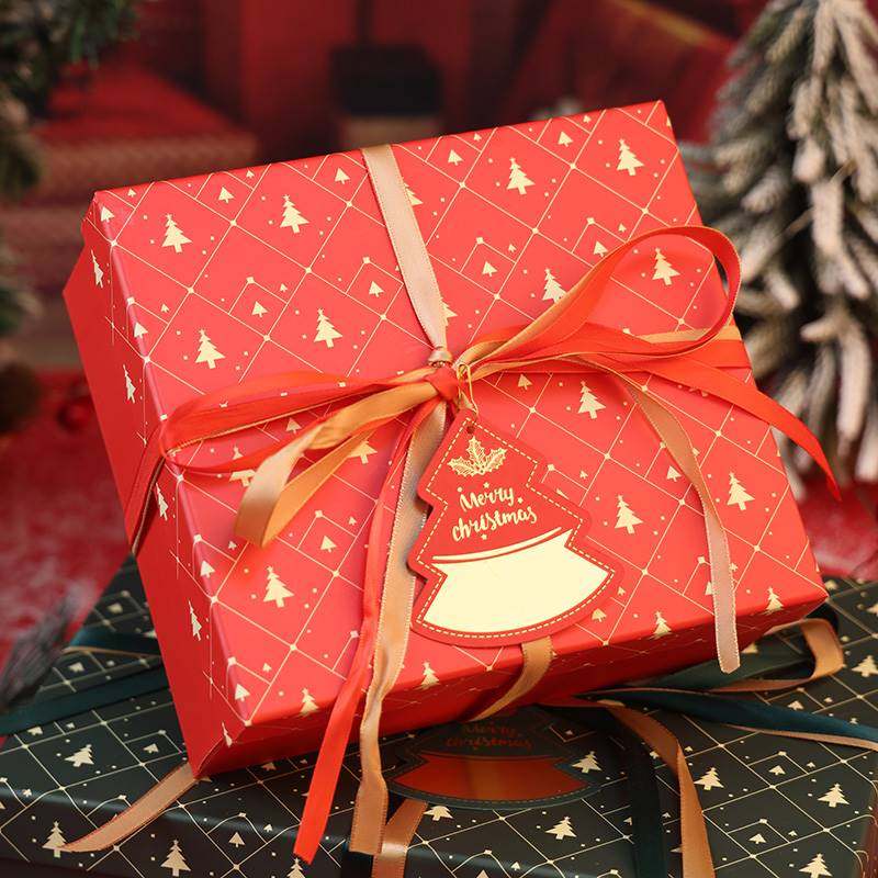 圣诞节礼物包装盒糖果装饰礼盒空盒高级感平安夜苹果盒子大礼品盒