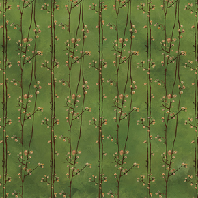 绿色油画花卉壁纸法式复古墙纸卧室客厅墙布电视背景定制壁画