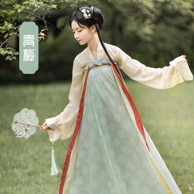 汉服女对襟齐胸襦裙