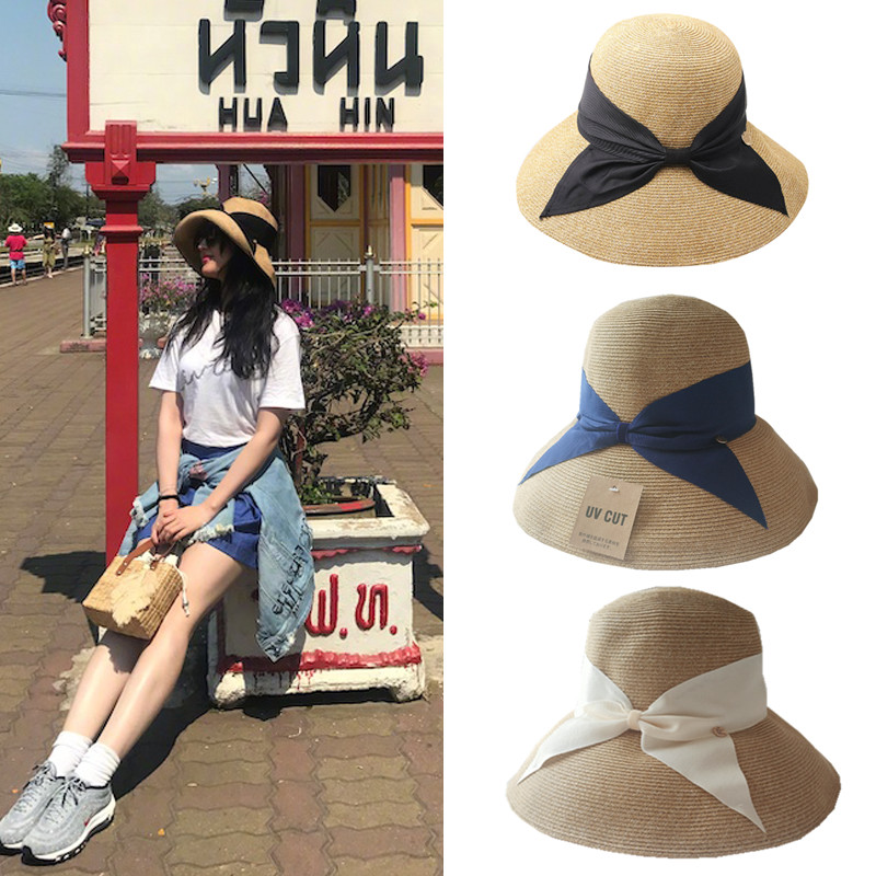 Liu Yifei Same item Japan uv Sunscreen Raffia Straw hat Foldable sunshade Fisherman hatin the Accessories/Leather belt/Hat/Muffler , Hat category - from Buy2taobao.com to provide professional Taobao agent buy service