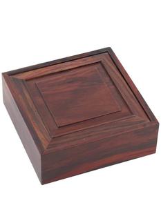 新款l首饰盒质小复古木头红木盒木子木藏饰品中式珠宝实收古典手