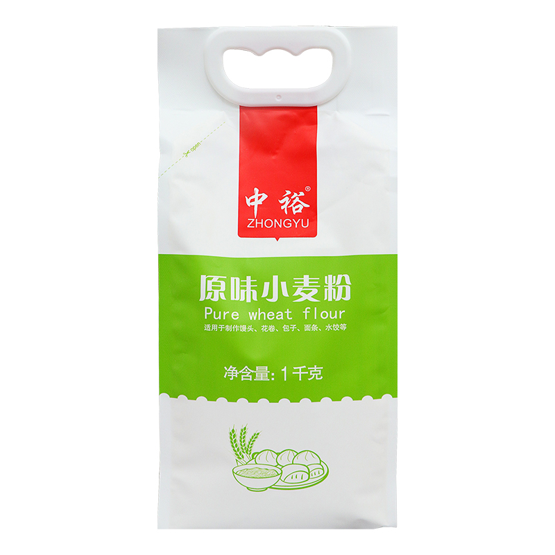 中裕面粉 原味小麦粉1kg 包子饺子馒头大饼通用 家用中筋面粉山东