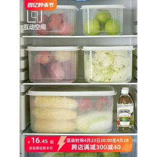 大容量冰箱保鲜盒透明塑料食物收纳盒子长方形果蔬干货密封盒米桶