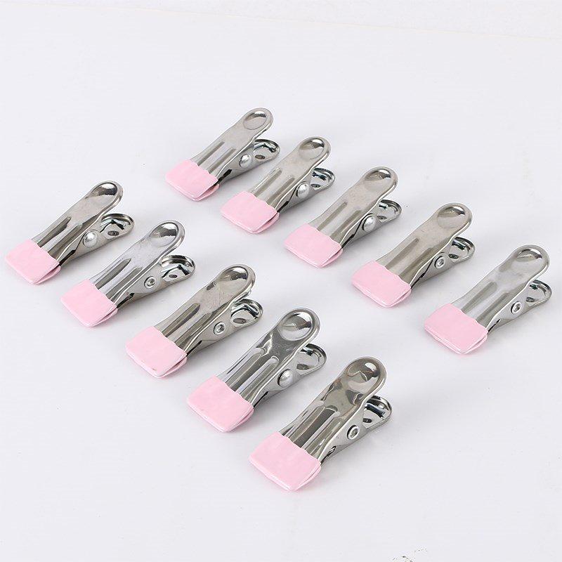 晾衣晒袜子销家用衣服防风夹浸不锈钢固定夹子无痕内衣防胶小